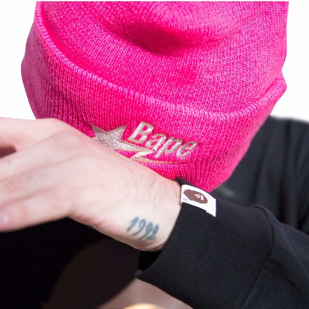 A Bathing Ape Hot pink hat